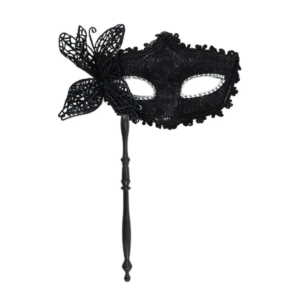 Venezianische Party-Handmasken mit Stab, Schmetterlings-Masken für Festival-Kostümpartys, Mardi-Gras-Masken mit Haltestab – Detail 7