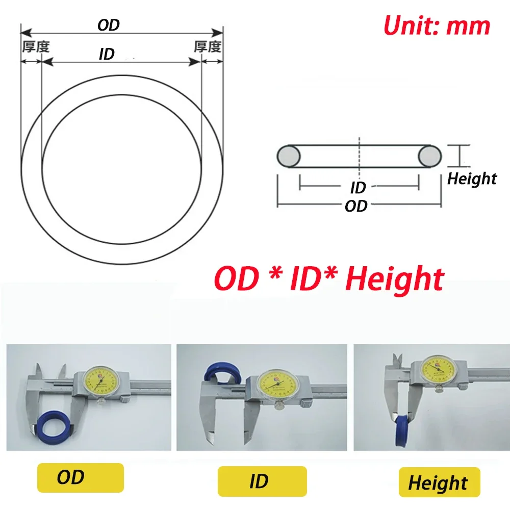 Combined Oil Seal Sealing Ring Piston Hydraulic Cylinder Hole Use Gasket Specific High Temperature Resistance KDAS 20-100mm