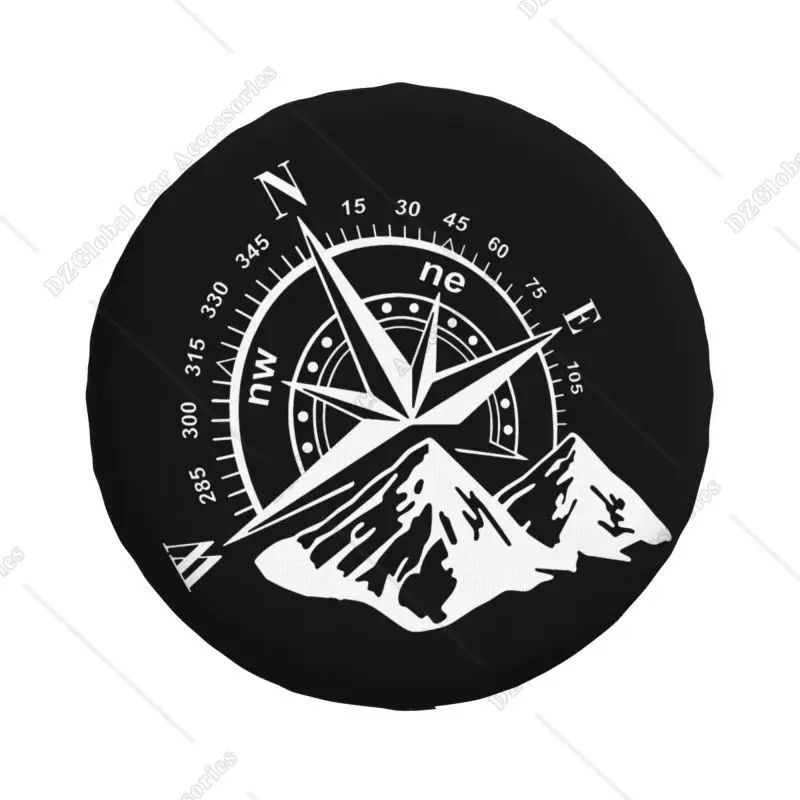 Navigate Mountain Adventure Compass Spare Tire Cover for Toyota RAV4 Prado 4WD 4x4 RV Car Wheel Protectors 14 15 16 17 Inch