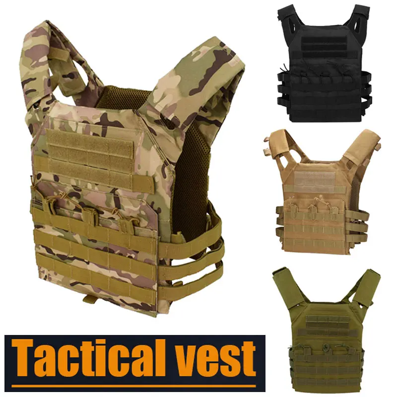 

kaevixdioNylon Tactical Vest Body Armor Hunting Carrier Airsoft Accessories Combat MOLLE Military Army Vest CS Game Jungle Equi