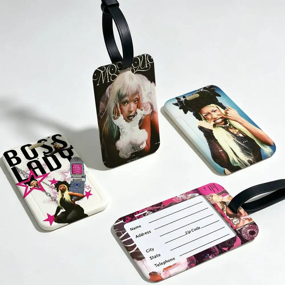 H-Hot-Singer-T-Theodora Waterproof PVC Baggage Tag With Info Card Anti lost Identification Tag For Luggage School Backpack
