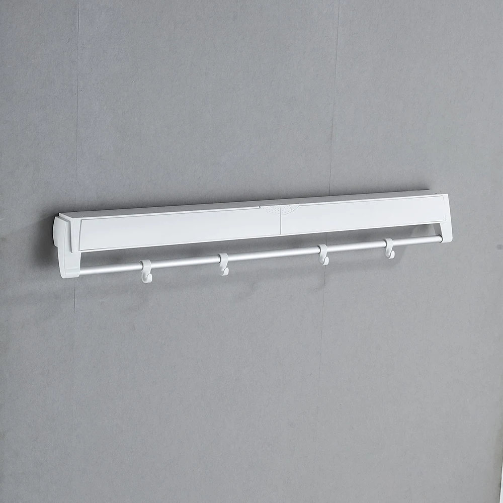 JIEFADZ Foldable Towel Rack Can Be Pulled Out To Hide Clothes Hooks Easy To Install  Drying Rack