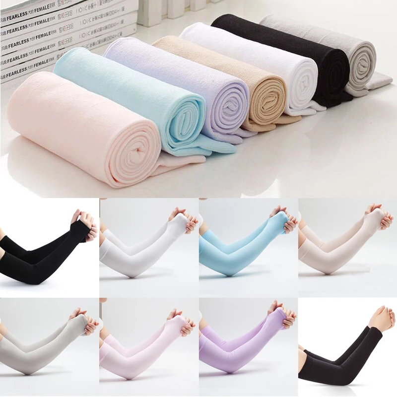 Sunscreen Ice Silk Sleeve Cuff Arm Sleeves Summer Men Women Outdoor Sports Climbing Riding UV Sun Protect