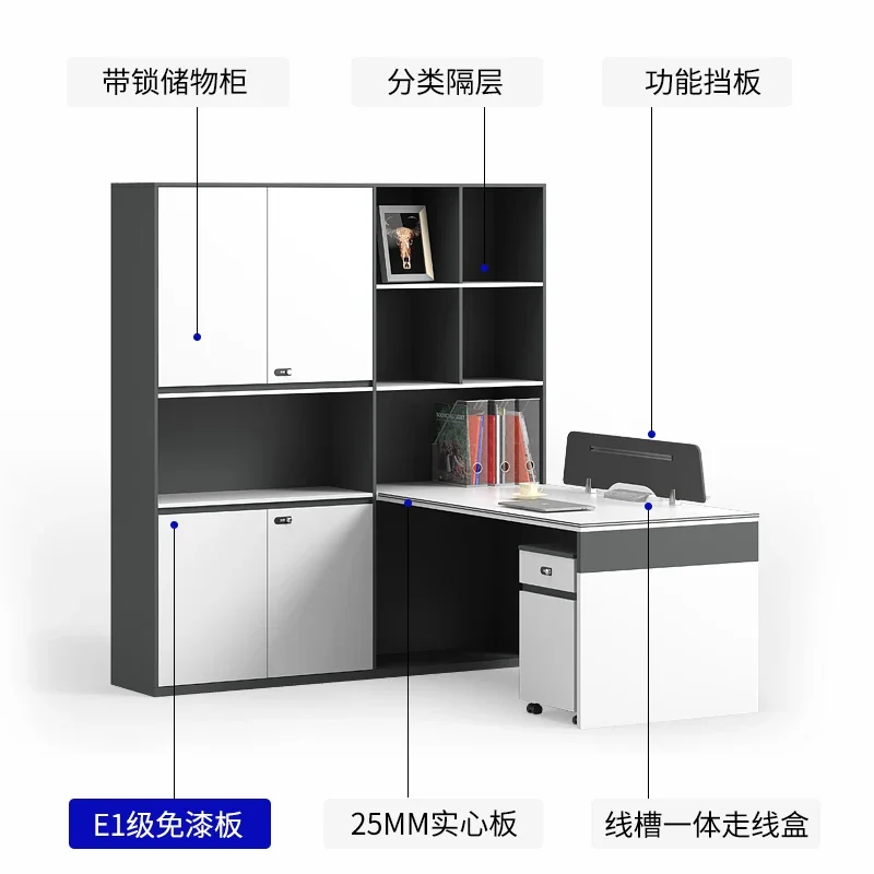 Face to face in rows, staff office desks