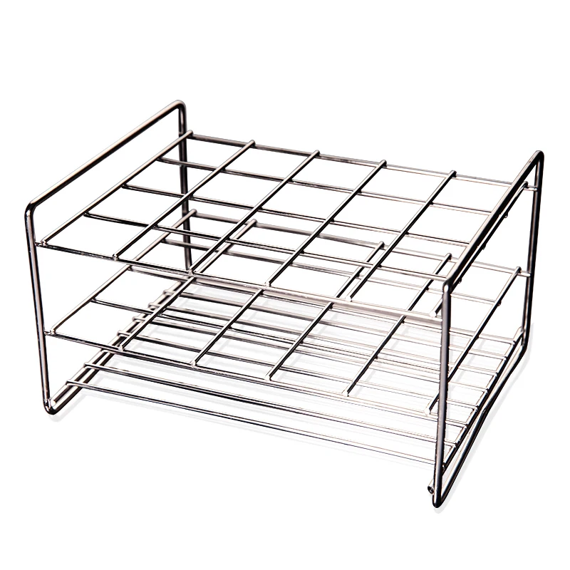 Test Tube Holder Stainless Steel Wire Rack Stainless Steel Test Tube Stand For Tubes Diam. 26/27/28/29/30/31.5mm 50 Wells 1/PK