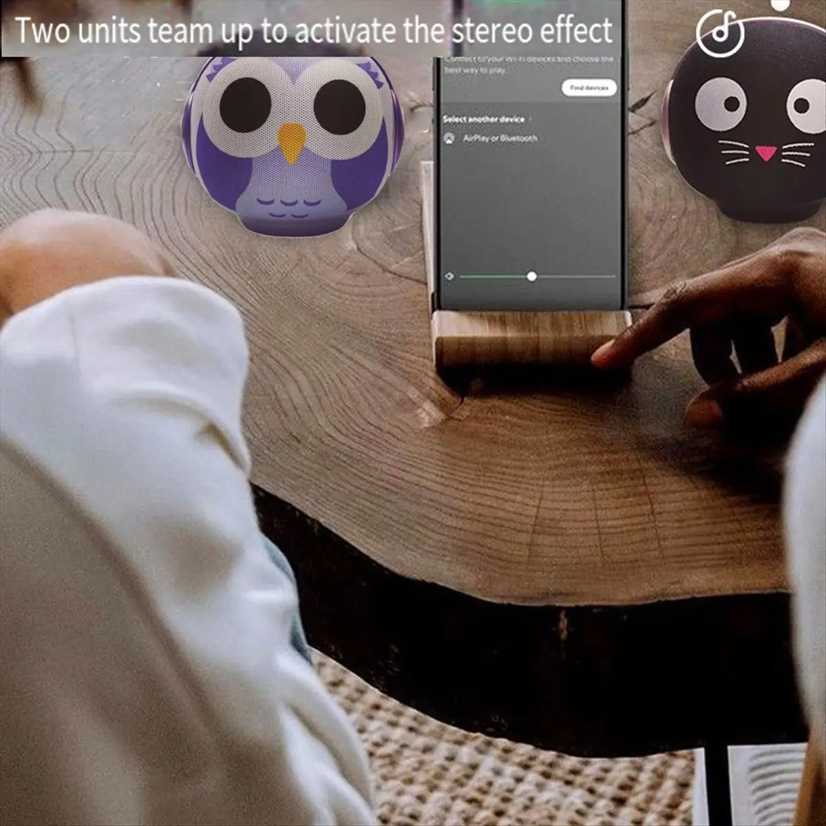 

*ABAB Cute Pet Bluetooth-динамик Сова светодиодный уличный портативный водонепроницаемый Bluetooth-динамик с двумя звеньями фиолетовый