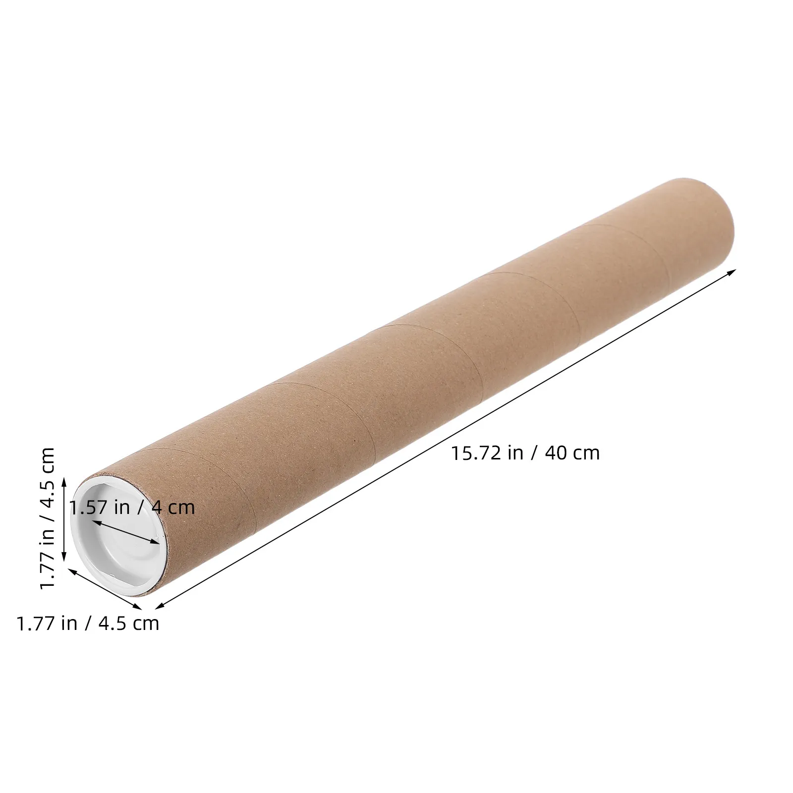 2Pcs 16x1.7 Inch Poster Shipping Tubes Heavy Duty Kraft Cardboard with Plastic End Caps for Artwork Storage Mailing Posters view 5