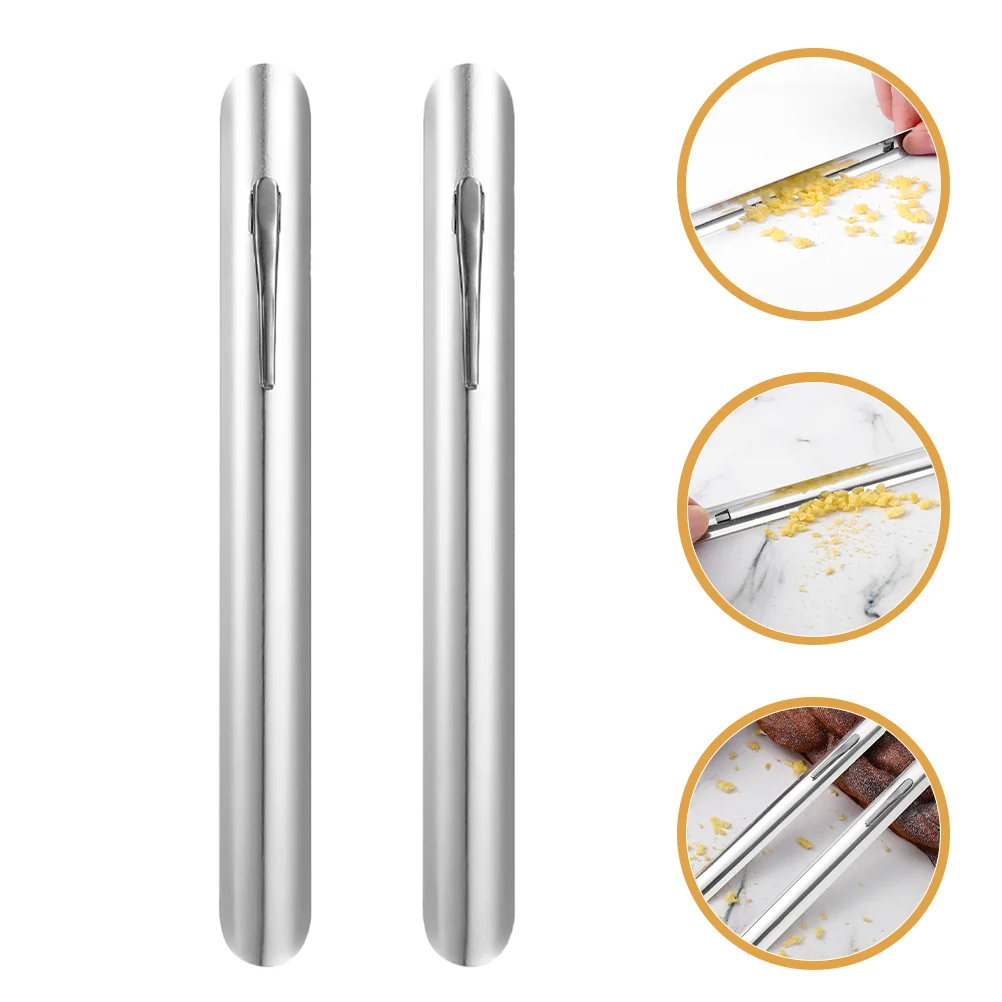 2 Pcs Bread Crumb Scraper Restaurant Sweeper Table Cabinet Stainless Steel Crumbs Collector Clean Cleaning Tool Dining Cleaner