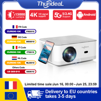 ThundeaL Portable Mini Projector TD92 Pro FHD 1080P Full HD Beam 4K Video WiFi Android Projector TD92Pro 3D Movie Home Theater