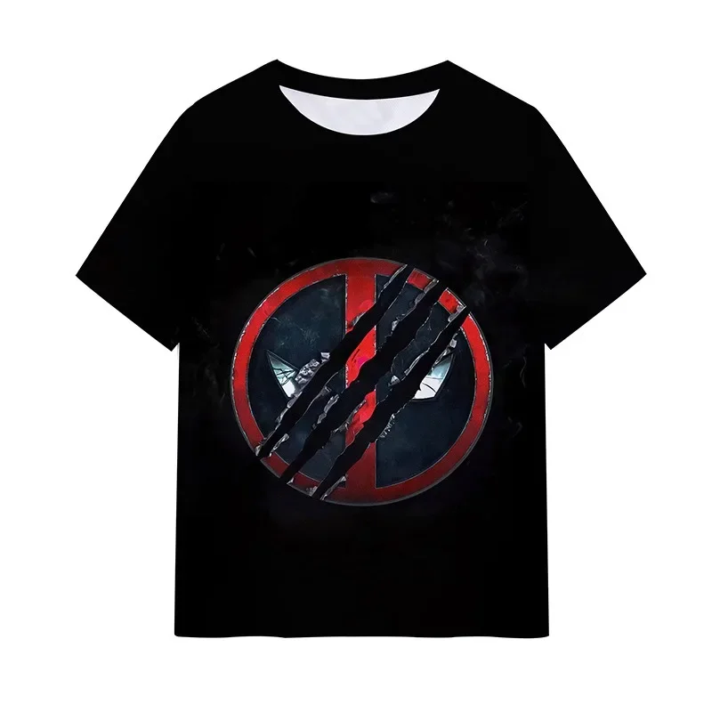 

Kawaii Marvel Deadpool Wolverine 3 T Shirt Men Cotton Women Kids Girls Boys Short Sleeve Cartoon Tee Shirt Vintage Tops Clothes