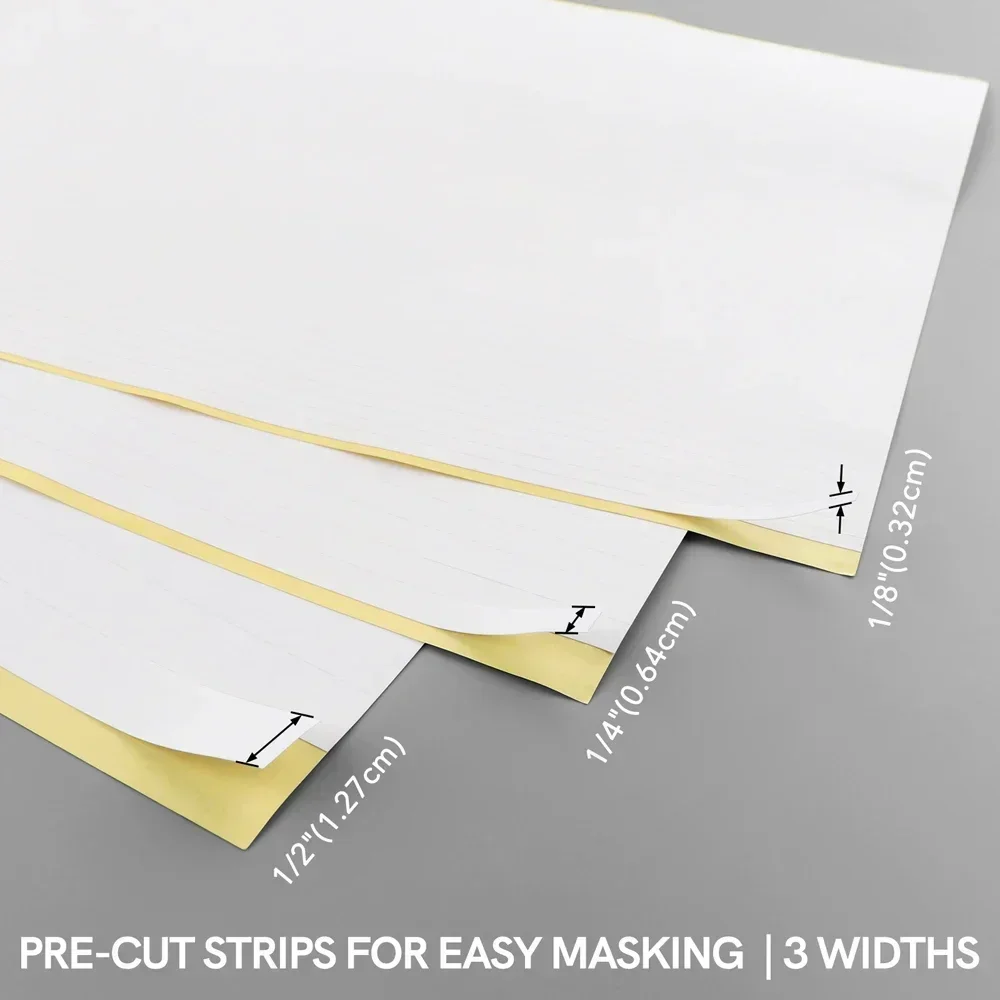 30 Shee/pack Pre-Cut Masking Strips 1/8