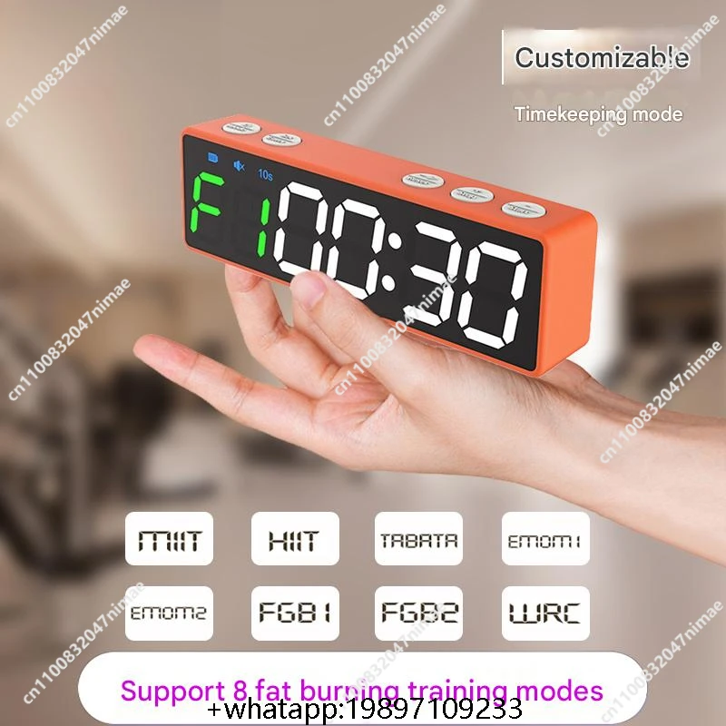 Fitness Boxing Electronic LED Timer Crossfit Chronograph Clock Competition Training Cycle TABATA