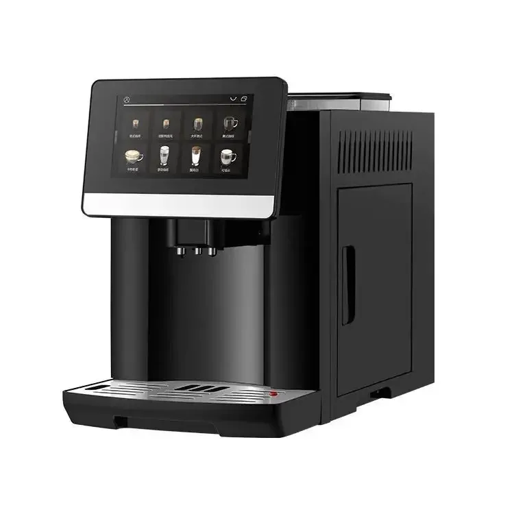 Commercial Espresso Coffee Maker Bean to Cup Full Automatic 19bar Stainless Steel Vending Machine No Electric Ltd. 1200W 50pcs