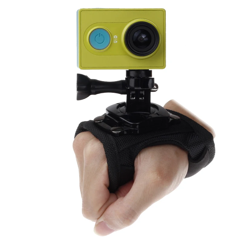 Black Glove Wrist Band 360 Degree Swivel Rotation Hand Strap Belt Tripod Mount for GoPro Hero 10/9/8/7/6/5/4/3  2022 Wholesale