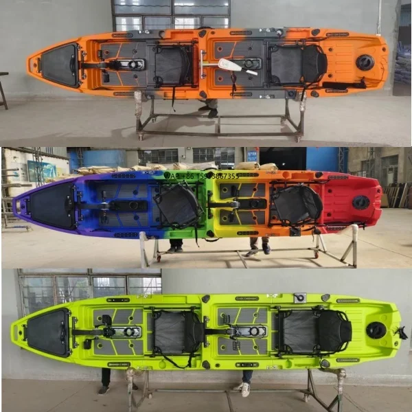 

Factory Sale 14ft 1/2-Person Kayak Model 4.5 Meter Modular Fishing Pedal Boat with HDPE/PE Hull Electric Motors