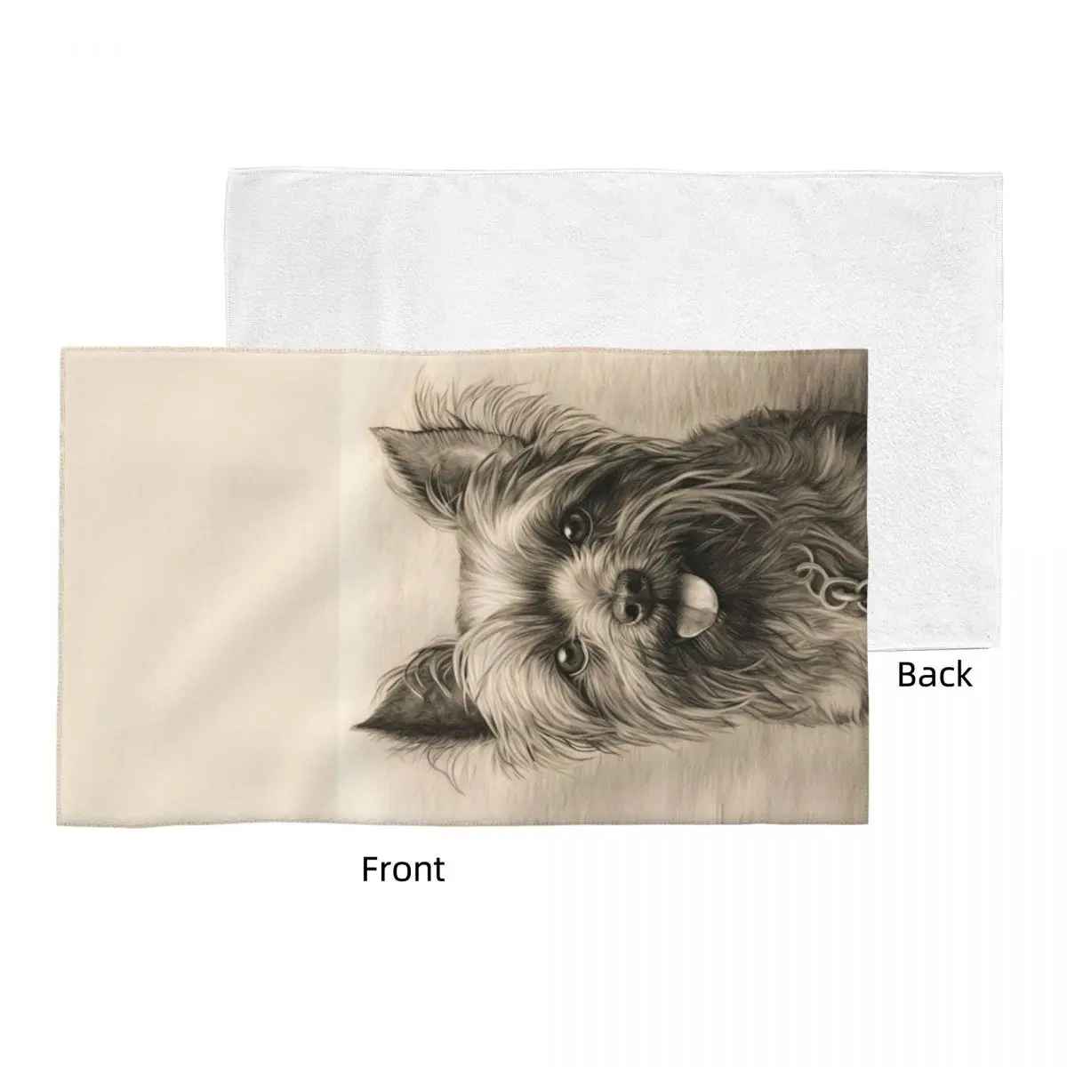Custom The Adorable Yorkshire Terrier Dog Soft Face Towel Quick Dry Pool Bath Cotton Towels Absorbent Quick