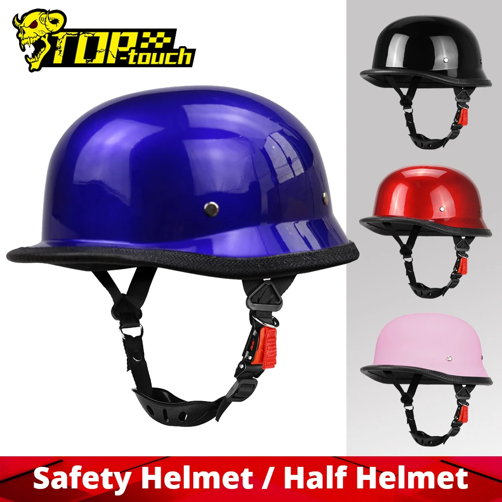 

Мотоциклетный полушлем в винтажном стиле, модный защитный шлем для езды на мотоцикле, сертифицированный DOT, противоударный и солнцезащитный, размеры S-2XL