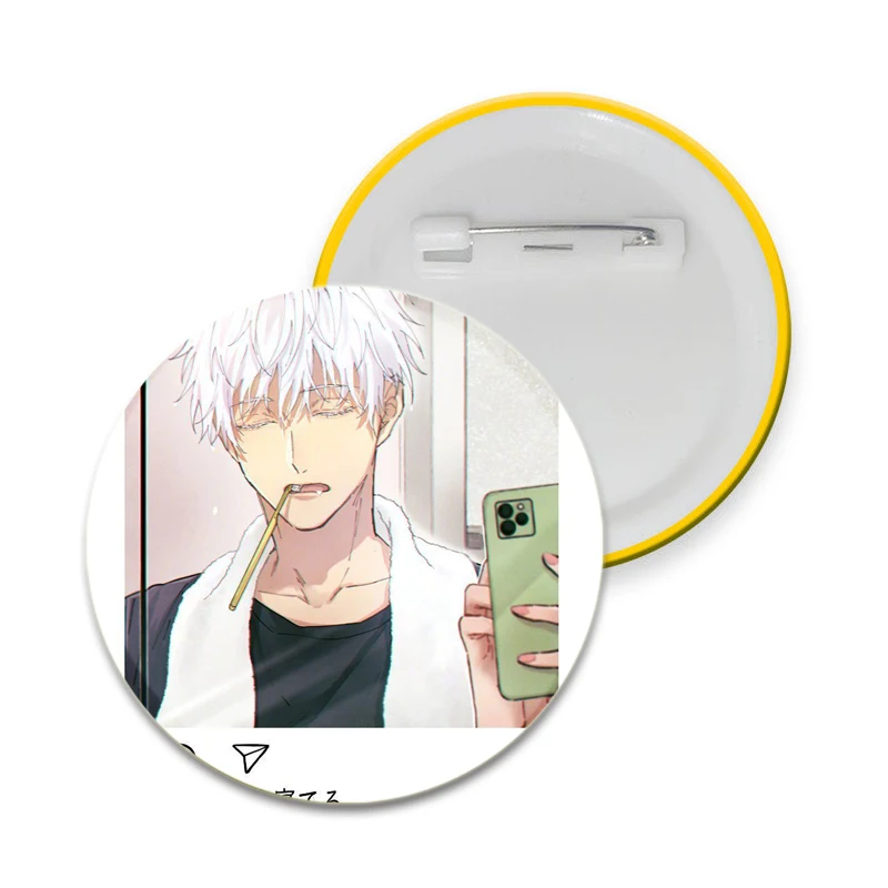 32/44/58mm Anime Jujutsu Kaisen Tinplate Brooch Pins Figure Icon Badge Handmade Brooches Breastpin for Backpack Clothes Gift
