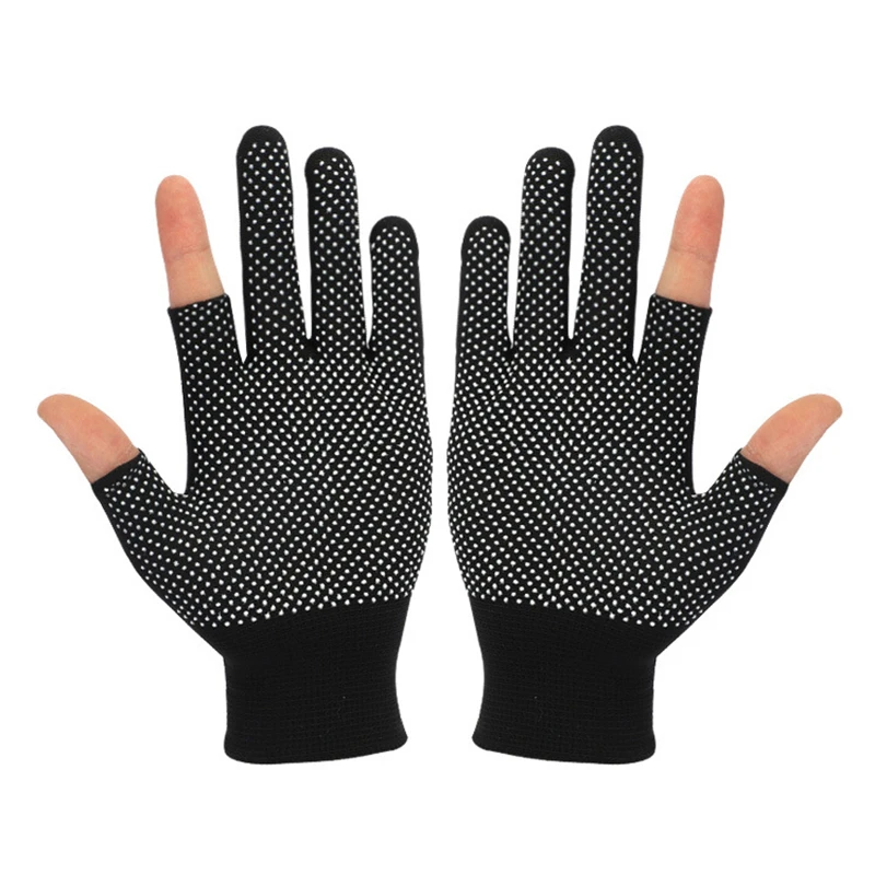 Non-slip Touchscreen Nylon Gloves Men Women Summer  Riding Sport Fitness Breathable Non-slip Sunscreen Half Finger Gloves