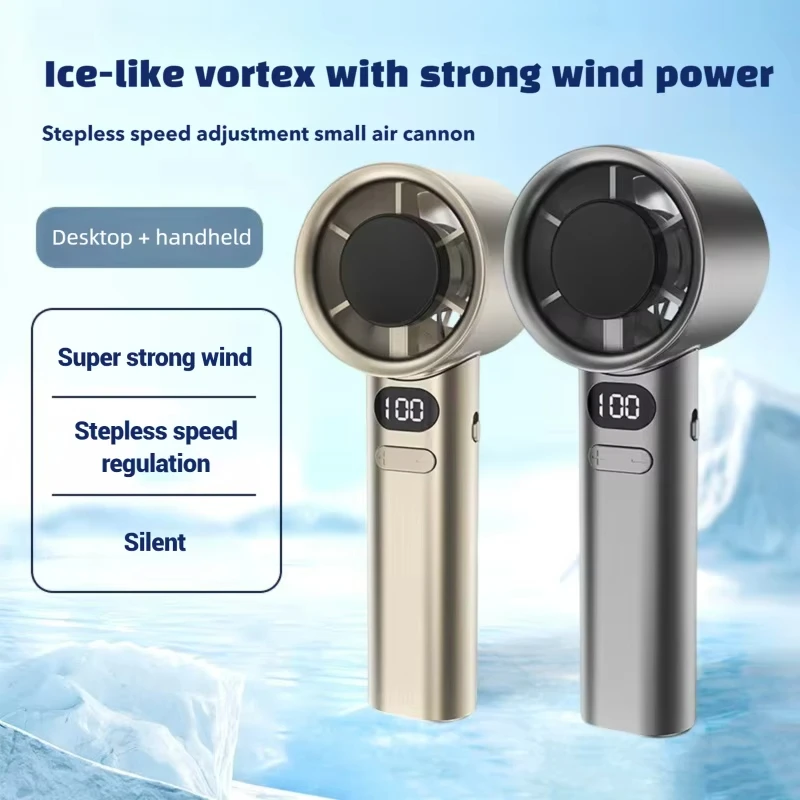 Lenovo 6000mah Handheld Cool Fan LED Digital Display Electric Hand Fans Ice Compress High-Speed Cool USB Rechargeable2026 image 5