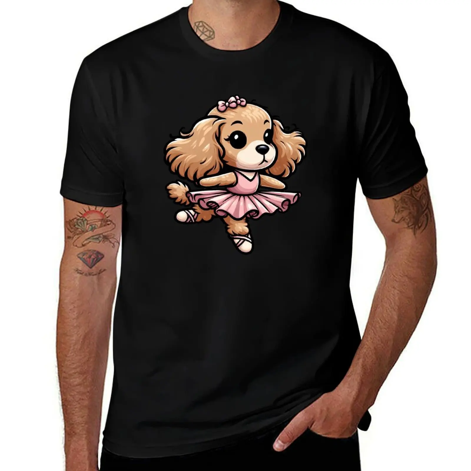 

American Cocker Spaniel Dog Ballet T-Shirt man t shirts cotton man t shirt luxury t shirt personalised T-shirt