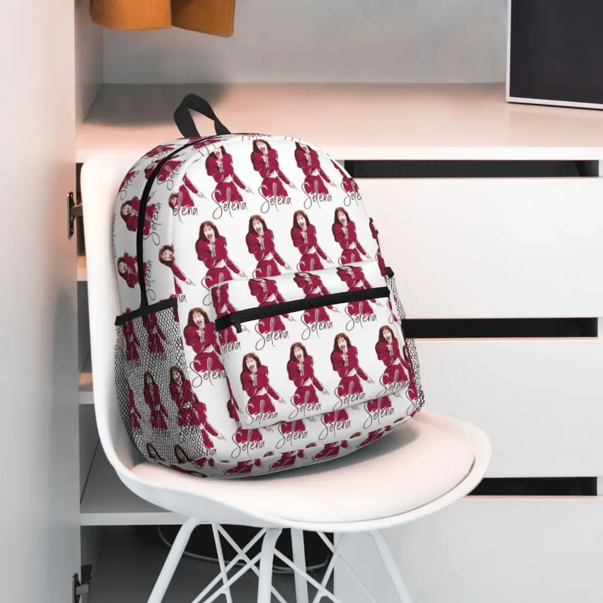 

Selena Quintanilla Sakura Student Backpack School Bag Hiking Travel Daypack for Men Women Fashion Bookbag Shoulder Bags