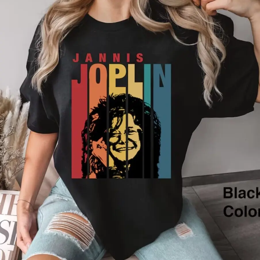 Джанис Джоплин Ретро Винтаж Футболка Забавная музыкальная группа