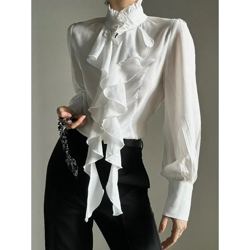 2 Piece Pant Sets Women British Style Casual Harajuku Japanese Blouse + Loose Vintage Black Pants 2000s American Vintage Suits