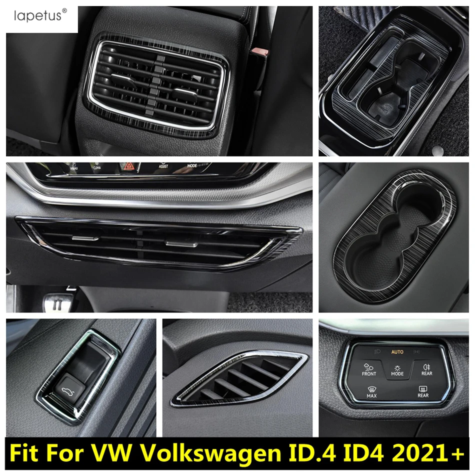 

Head Lamp / Rear Door Button / Water Cup / AC Air Conditioning Panel Cover Trim Accessory For VW Volkswagen ID.4 ID4 2021 - 2024