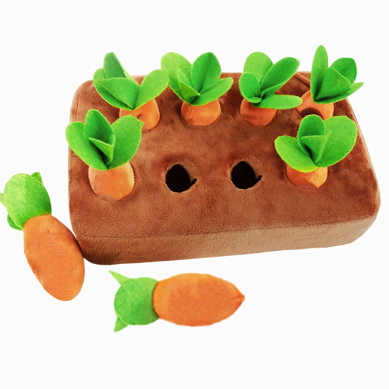 Imanes para niños, juego de mercado, raspador para olfatear, alfombra para olfatear, perro de peluche, zanahoria, juegos para olfatear, perro con 6/8 piezas, niña preescolar de 3 años