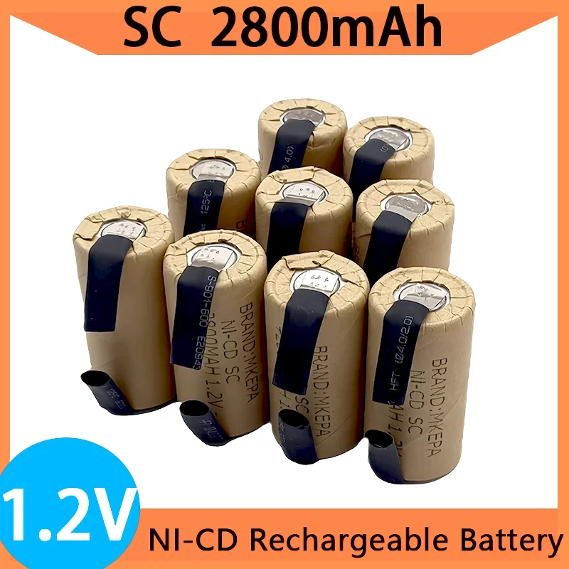 100% Original New SC Ni-Cd  2800mAh 1.2V Battery lpega Ni-cd Rechargeable Batteries Electric Screwdriver Battery