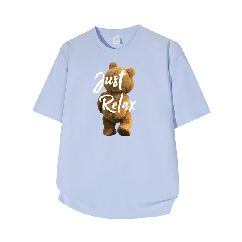 Multi-color Optional Cotton T-shirt, Trendy Top, Loose Top, Summer Print, Simple Short Sleeves Unisex