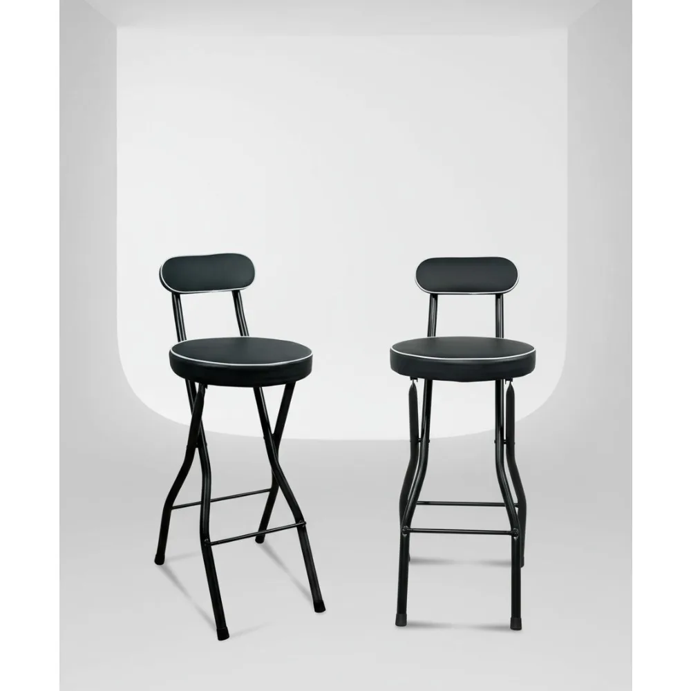 

Складной барный стул со спинкой, табурет с мягким сиденьем, портативный складной табурет для взрослых с кухонным островом