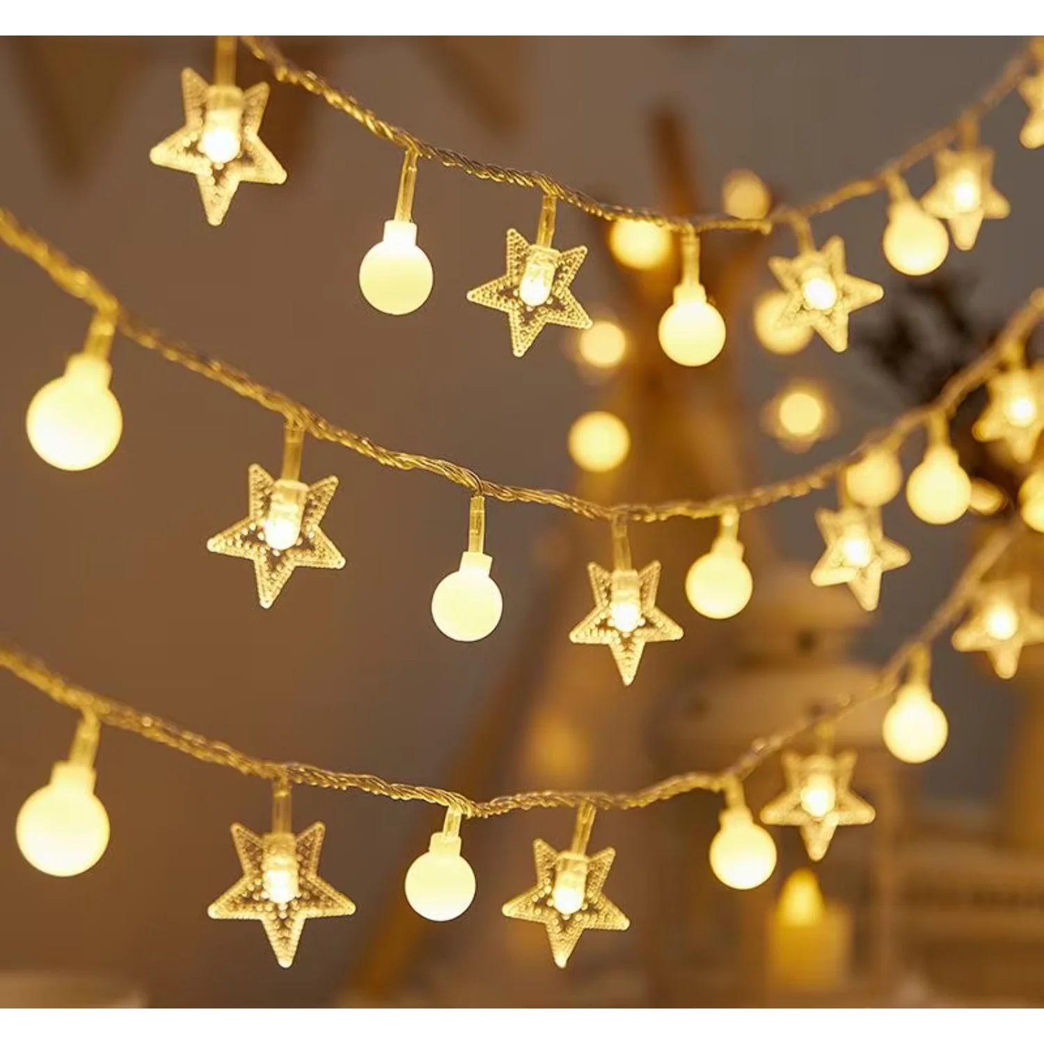 Świąteczny płatek śniegu Led Light Fairy String Lights Wodoodporny do oświetlenia ogrodu na choinkę