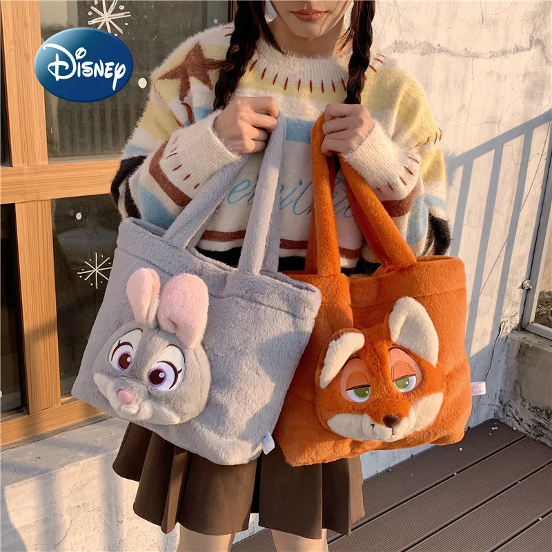 Disney Judy Nick nouveau sac à main en peluche grande capacité mode femmes sac à main en peluche dessin animé mignon femmes en peluche sac à bandoulière