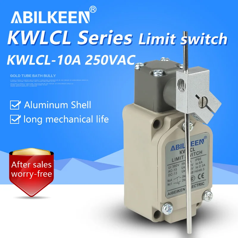 ABILKEEN KWLCL Telescopic Adjustable Rod Type Limiting Travel Switch 2NO+2NC  Automatic Rebound Momentary Limit Travel Switch