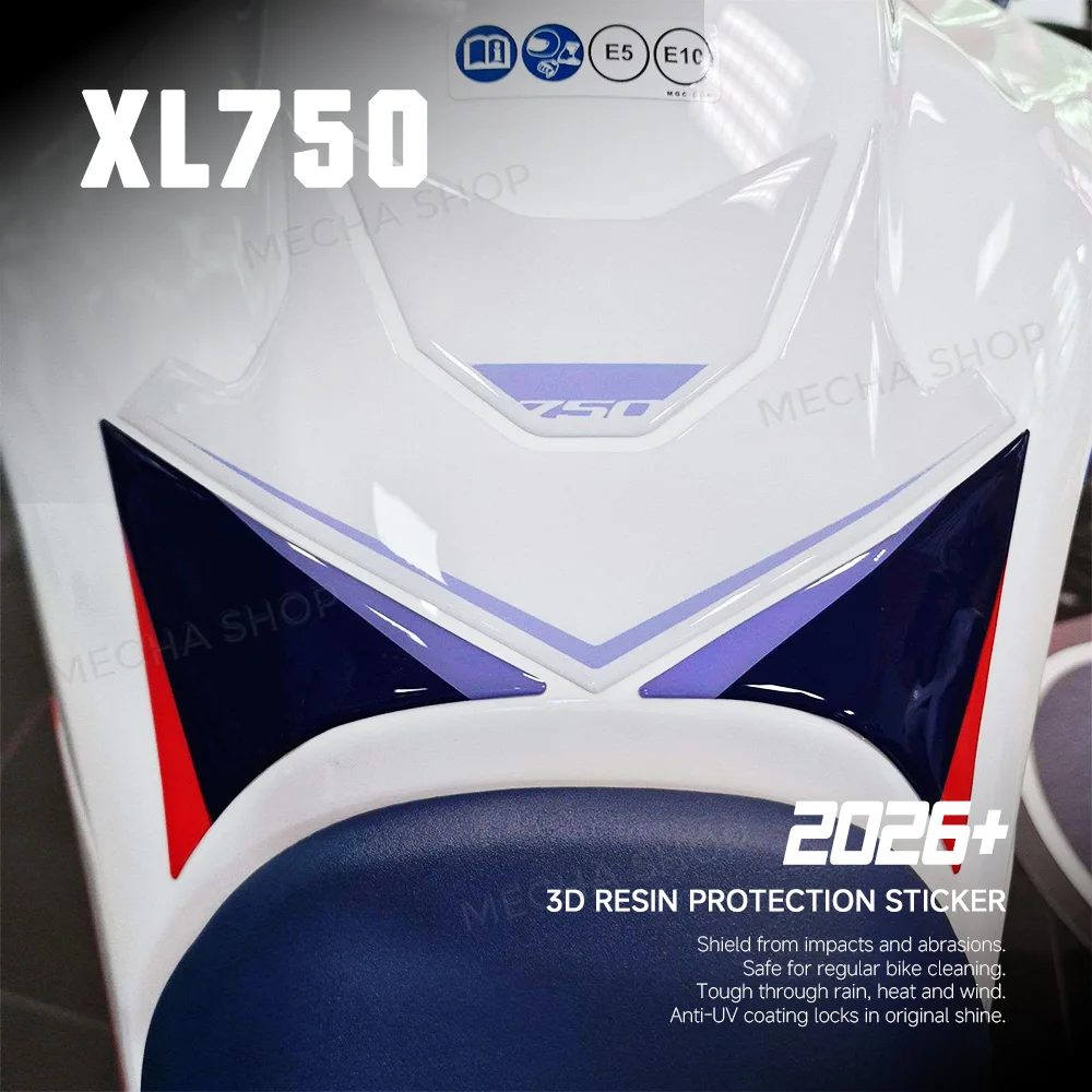 For XL750L Transalp XL 750 2026 Tank Pad Side 3D Resin Sticker Protection Kit Motorcycle Accessories Decal Waterproof