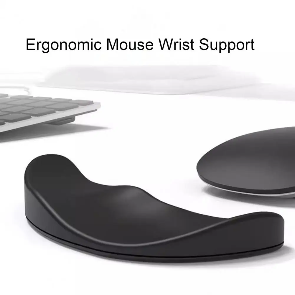 Support de poignet de souris ergonomique pour le confort du bureau, design incurvé, degré d'usure, coussretours non ald pour la dorure fœtale