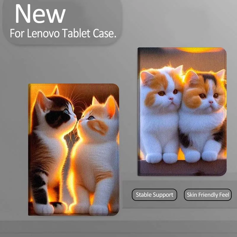 

Sunset Cute Cat Art Popular For Xiaoxin Lenovo Tab Pad K11 K10 M10 P11 3rd Plus Pro Legion Y700 Y900 Gen4 2 Tablet Case Gift