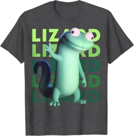 Lustiges Weirdcore Tier Damen Herren Eidechse Eidechse Meme T-Shirt Y2k Design Spruch T-Shirt Kurzarm Ästhetische Kleidung Neuheit – Detail 8