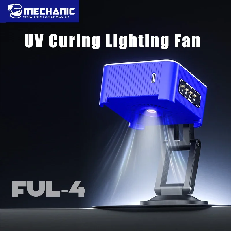 

MECHANIC FUL-4 UV Curing Lighting Fan 4-in-1 Soldering Smoke Extractor Cooling Light Tool for Mobile Phone Motherboard Repair