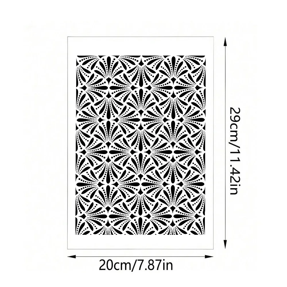 29×20cm Multi Pattern Cake Spray Stencil, Food Safe Reusable PET Template for Wedding Party DIY Baking Decor view 2