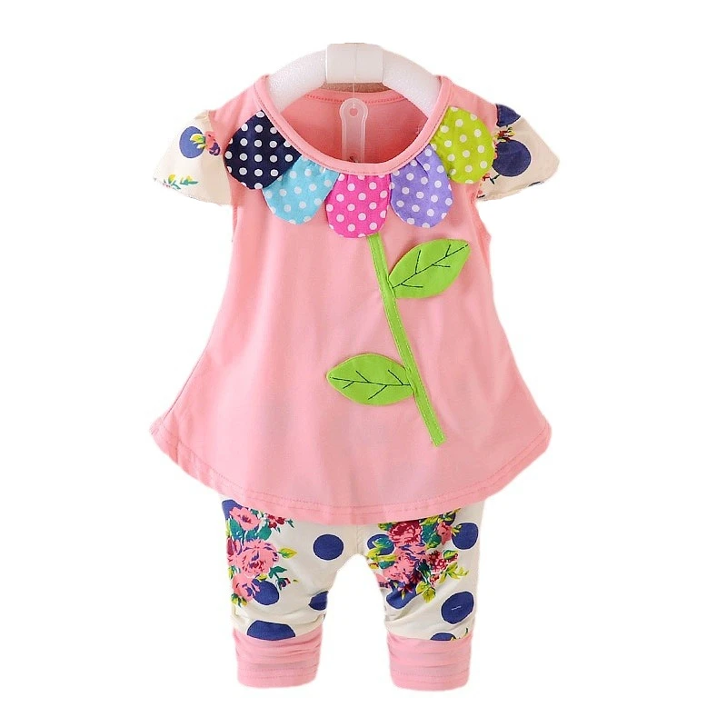 

New Summer Baby Clothes Suit Children Girls Fashion Cute T-Shirt Shorts 2Pcs/Sets Toddler Casual Costume Infant Kids Sportswear