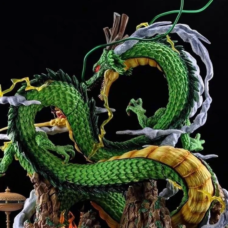 24cm 드래곤볼 애니메이션 캐릭터 손오공과 셴롱 모델 수제 PVC 피규어 장식품 장난감 선물