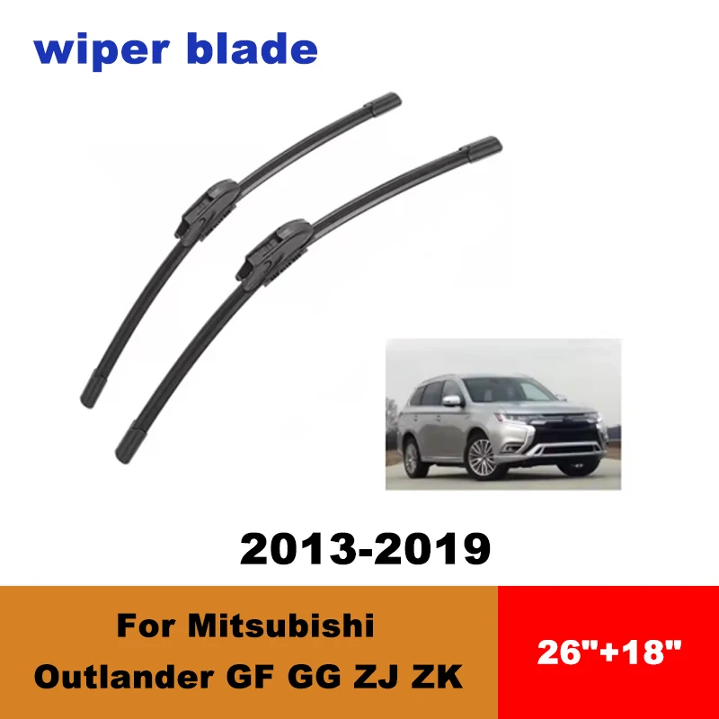

For Mitsubishi Outlander GF GG ZJ ZK 13-19 car front wiper blades silent wiper blades soft rubber windshield wipers accessories