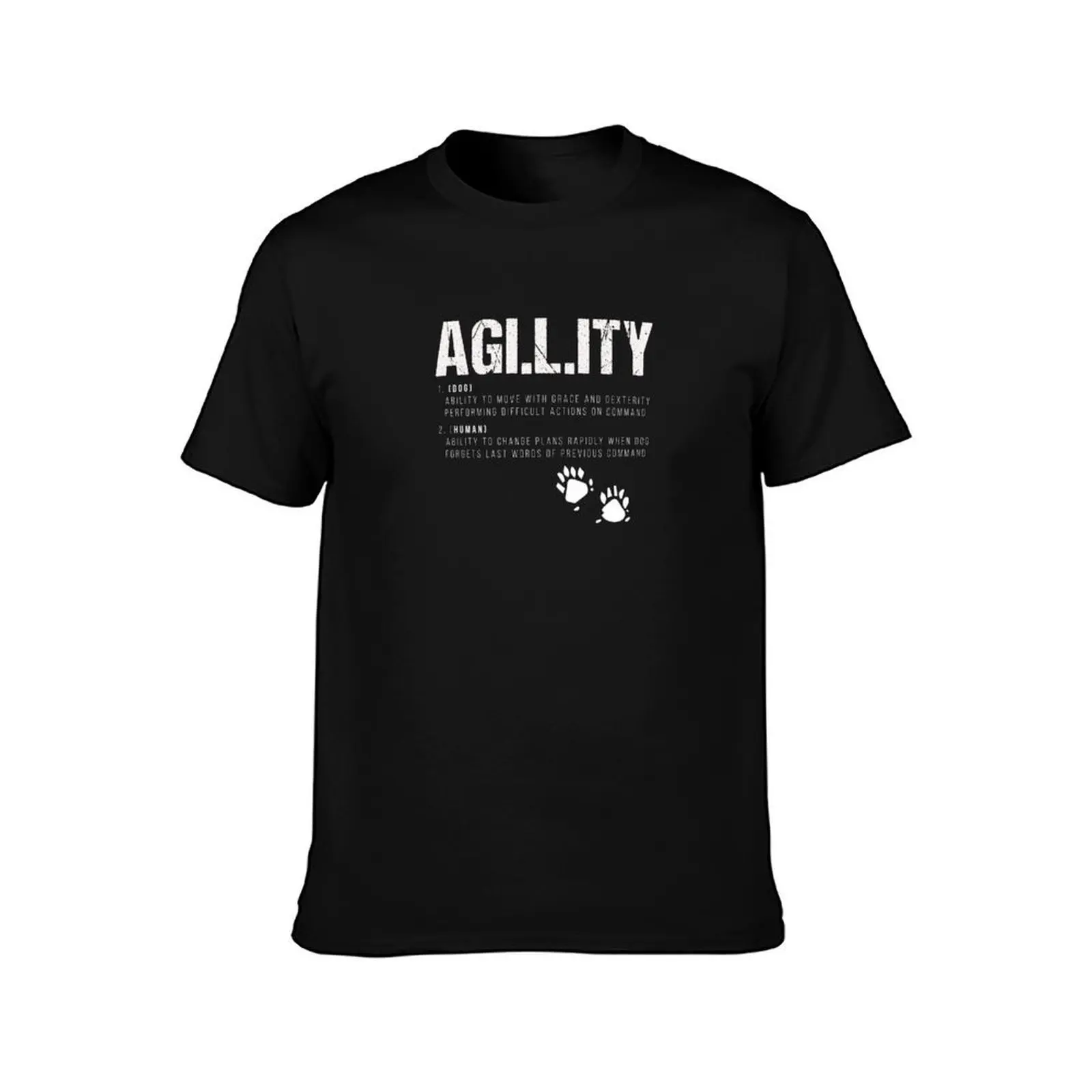 Funny Agility Definition Dogs Training Dog Trainer T-Shirt, Summer Casual Cotton Tee, Oversized Streetwear Tops, 100% Cotton