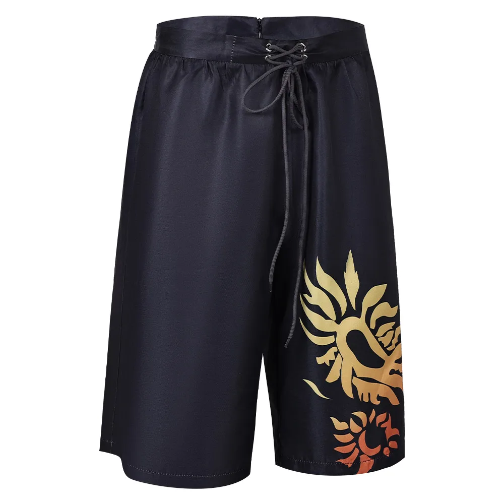 Vermomming Ff7 Wedergeboorte Zack Cosplay Casual Strandshort Game Laatste Fantasie Ⅶ Kostuum Mannen Rollenspel Fancy Feestdoek