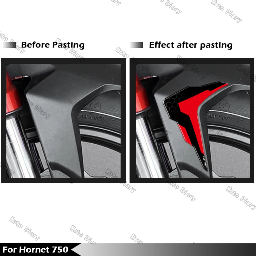 3D Resin Motorcycle Front Fender Sticker Decal For Hornet 750 Hornet CB 750 CB750 2023 2024