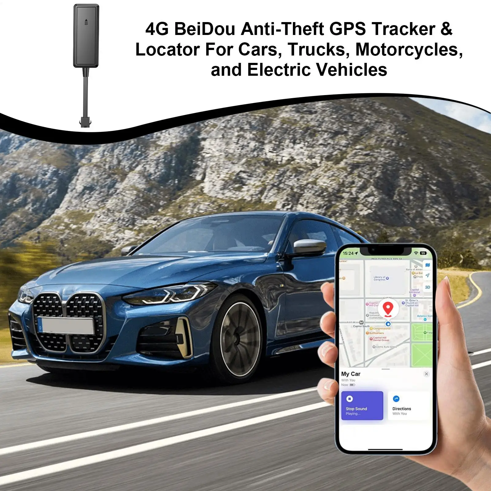 GPS Tracker For Car 4G Double-System Smart Remote Control Anti-Theft Tracker Device For Vehicles For Truck Sedan SUV RV Van