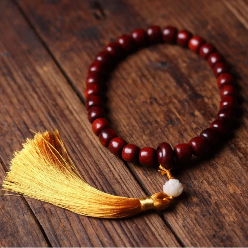 Indian Lobular RosewoodDIYLong Hand-Held Chain Buddha Prayer Beads String Men's Women's Sweater Necklace Neck Hanging Pendant